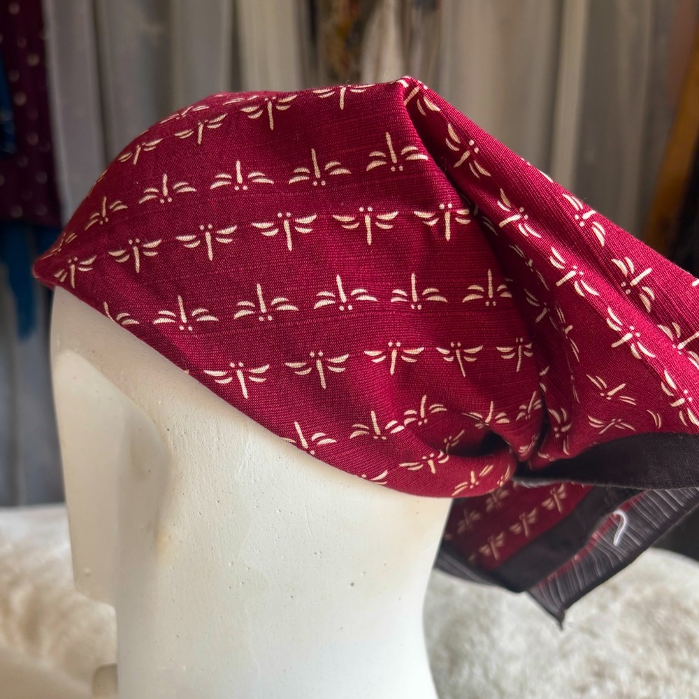 Japanese dragonfly print square scarf